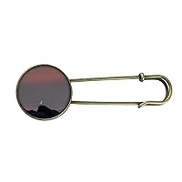 Moon Mountain Sky Art Deco Gift Fashion Retro Metal Brooch Pin Clip Jewelry