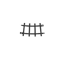 Ready-to-Play 12-Piece Curved Black Plastic Track Pack