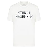 Emporio Armani Men's Regular Fit Cotton Jersey Armani Exchange Logo Lines Tee
