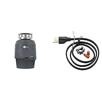 InSinkErator EVOLUTION 0.75HP 3/4 HP, Advanced Series EZ Connect Continuous Feed Food Waste Garbage Disposal, Gray & Garbage Disposal Power Cord Kit, CRD-00
