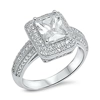 2.00 CT Cushion Created Diamond Halo Wedding Engagement Ring 14KT White Gold Over