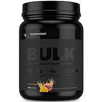 Transparent Labs Bulk Black Pre Workout - Clinically Dosed, Sugar Free Preworkout for Men and Women with Beta Alanine Powder, Citrulline Malate, & Caffeine Powder- 30 Servings, Peach Mango