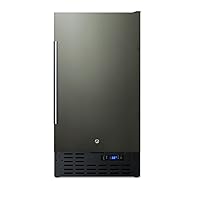 Summit FF1843BKS FF1843BKS 18 Inch Wide 2.7 Cu. Ft. Compact Refrigerator with Fingerprint Resistant Finish and Door Lock