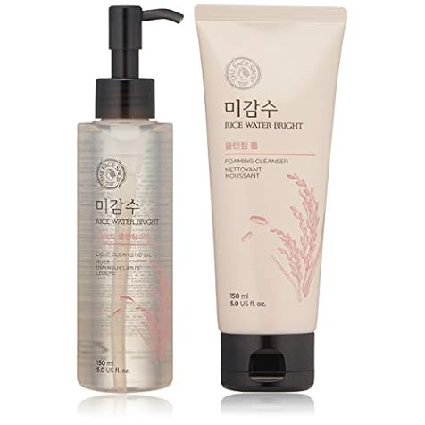 THE FACE SHOP Rice Water Bright Bundle - Cleanser 150ml + Light Cleansing Oil 150ml
