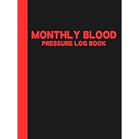 Monthly Blood Pressure Log Book: Cute Logbook Gift for Nurses, Patients and Private Carers to Track and Record Blood Pressure Readings