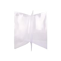 Double-Sided All Clear Vinyl Menu Cover | Three-Sided 6 View Folding Menu Booklet | Slip in Side-Loading Cover | Wipeable, Reusable | 8.5” x 11” | Pack of 24