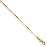 14k Gold 1.2mm Sparkle Cut Cable Chain Necklace 24 Inch Jewelry for Women