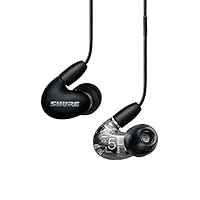 Shure AONIC 5 Wired Sound Isolating Earbuds, High Definition Sound + Natural Bass, Three Drivers, Secure In-Ear Fit, Detachable Cable, Durable Quality, Compatible with Apple & Android Devices - Black