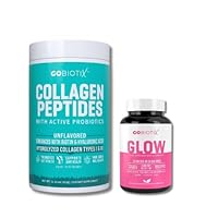 GOBIOTIX Collagen & Glow Multivitamin Bundle: Hair, Skin, Nails Support - 30 Servings Collagen + 90 Capsules Multivitamin