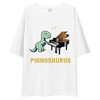 Pianosaurus I Have Dream Orchestra Pianist Music Unisex Oversized Tee