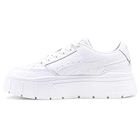 Puma Womens Mayze Stack Leather Platform Sneakers Shoes Casual - White
