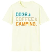 Dogs Coffee Camping T-Shirt, Dogs Coffee Camping Shirt, Camping Birthday Gift Tee, Dog Lover Shirt