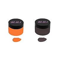 DGAGA Christmas Orange Chalk Paste Paint 2 Packs, Chocolate Brown Screen Printing Ink Art Supplies for Silk Screen Stencils Fabric Wood Crafts