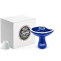 U Pick Color: Authentic Ultra Premium Beamer Xtra Wide Centered Hole Bowl + Grommet + Beamer Smoke Limited Edition Sticker. Comes Bubble Wrapped in Box (Blue)