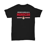 Monaco Shirt Nothing Scares Me Shirt National Pride Flag T Shirt Gift Tshirt for Monacan Men Women Plus Size Unisex Tee