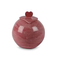 Ceramic Cremation Ashes urn 'Big Love' deep red | This deep red Ceramic Cremation urn for Human Ashes 'Big Love' is Made in a Modern Pottery Where The Craft and Love for The Work Stands Central.