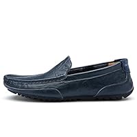 Men's Lightweight Cowhide Loafers with Hand-Stitched Construction and Slip-Resistant Design