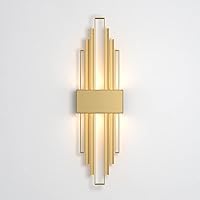 Wall Lamp,Geometric Led Wall Light Modern Metal Wall Sconce Lamp, Living Room Decor Wall Mount Lighting Fixture, Bedroom Bedside Sofa Tv Background, 3000K Warm White/Gold