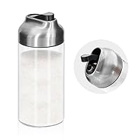 12 OZ Glass Sugar Dispenser with Pour Spout by Aelga, Weighted Pourer, for Coffee,Tea and Baking