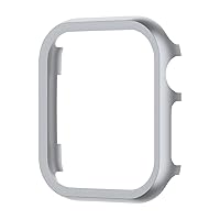 KGFCE Metallgehäuse für Apple Watch Series 8 7 41 mm 45 mm Aluminiumlegierung Bumper Cases für iWatch 6 SE 5 40 mm 44 mm Rahmen Schutzhülle (Farbe: Grau, Größe: 42 mm)