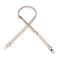 Smooth Faux Leather 0.6 Inch Wide 40-49 Inch Long Adjustable Gold Clasp Purse Strap Replacement for Crossbody Shoulder Apricot
