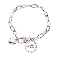 Clouds Flowers Imply Country Heart Chain Bracelet Jewelry Charm Fashion
