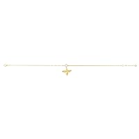 14K Gold Bumblebee Charm Chain Anklet