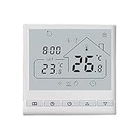 Smart Thermostat,Smart Thermostat 5+2 Programmable 16A Electric Heating Thermostat DIY Install LCD Display Smart Temperature Controller Digital Thermostat for Office/Home