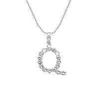 large initial necklace letter pendant for women Alphabet 26 Letters Script Name Pendant Chain Necklace from A-Z(L)