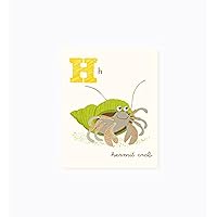 H is for Hermit Crab - ABC Alphabet Wall Art for Kid