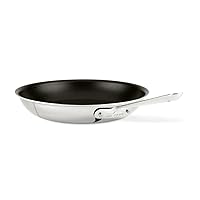 D3 3-Ply Stainless Steel Nonstick Fry Pan 12 Inch Induction Oven Broiler Safe 500F Pots and Pans, Cookware Silver