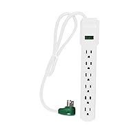 Go Green Power GG-16103MS Surge Protector, 2.5 FT, White