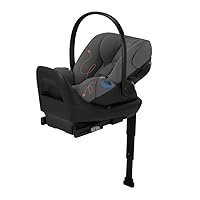 Cybex Cloud G Lux Comfort Extend Infant Car Seat with Anti-Rebound Base, Load Leg, Linear Side Impact Protection, Latch Install, Ergonomic Full Recline, Extended Leg Rest, Lava Grey