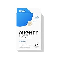 Hero Cosmetics Mighty Patch™ Invisible+ Patch - Daytime Hydrocolloid Acne Pimple Patches for Covering Zits and Blemishes, Ultra Thin Spot Stickers for Face and Skin (24 Medium and 15 Small Patches)