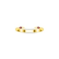 0.50 Ctw Marquise Cut Lab Created Red Ruby Anniversary Engagement Womens Ring 14K Yellow Gold Plated