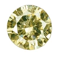 0.19 cts CERTIFIED Round Cut I1 Fancy Greenish Brown Loose Natural Diamond 20986 by IndiGems