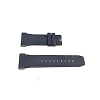 Fits/For Puma Ultrasize PU102941001, PU102941005, PU102941006, PU102941007-28mm Black Rubber Replacement Watch Band Strap (with black lug parts)