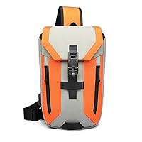 OZUKO Sling Backpack USB Anti-Theft Men'S Chest Bag Casual Shoulder Bag (Orange)