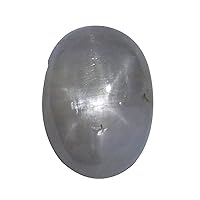 1.88 Ct. Unheated Natural Oval Cabochon White Gray Star Sapphire Nigeria Loose Gemstone