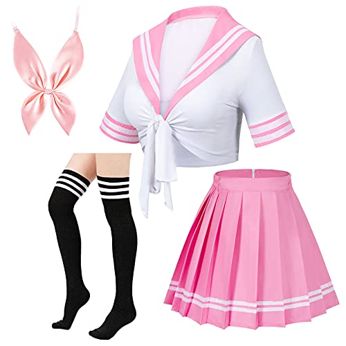 1/12 Scale Doll Clothes Outfits, Anime School Girl Uniform Set for Obitsu11  OB 11 6 inch Ball Joint Dolls - Pink - Walmart.com