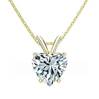 The Diamond Deal 1/4 Carat - 5 Carat | IGI Certified Lab Grown Diamond Pendant Necklace For Women | 14K White, Yellow Or Rose Gold | Lab Created Solitaire Lab-Grown Diamond Pendant Necklace