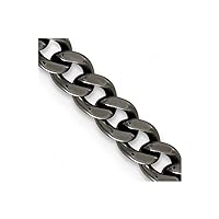 Chisel Titanium Polished 7.5mm Curb Chain Jewelry for Women - Length Options: 51 56 61