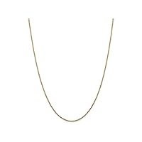 14k 1.3mm Solid bright-cut Cable Chain Necklace