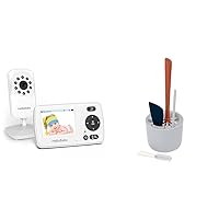 HelloBaby Monitor with Camera and Audio, 1000ft Long Range Video Baby Monitor-No WiFi & Boon MOD Baby Bottle Brushes for Cleaning — 4 Count — Sage — Includes Bottle Cleaner Brush