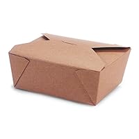 Pack Of 300, Solid #8 Bio Plus Earth Recycled Kraft Take Out Boxes 6.5 X 5.5 X 2.5