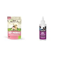 120M CFUs Probiotics for Dogs, 60 Chews & Nutri-Vet Eye Rinse for Dogs, 4 oz - Digestive & Eye Health