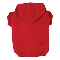 Zack & Zoey Dog Hoodies Bright Soft Cotton Hooded Sweatshirt for Dogs Choose Size & Color(XLarge Tomato Red)
