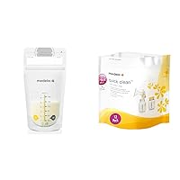 Medela Breastmilk Storage Bags, 200 Count, Ready to Use Breast Milk Storing Bags for Breastfeeding & Quick Clean MicroSteam Bags, Sterilizing Bags