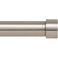 Ivilon Drapery Window Curtain Rod - End Cap Style Design 1 Inch Pole. 48 to 86 Inch Color Brushed Nickel