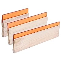 Occus Screen Printing Squeegee, 5.9 Inch/9.4 Inch/13.7 Inch, 75 Durometer Wooden Ink Silk Stencil for Scr@per for Screen Printing - (Color: Wood Color)